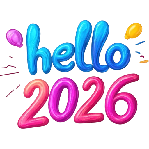 👋 Стикер «Hello 2026» для Telegram