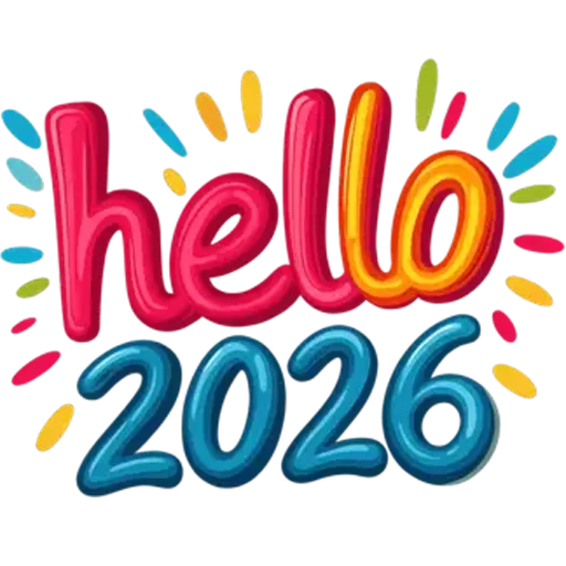👋 Стикер «Hello 2026» для Telegram