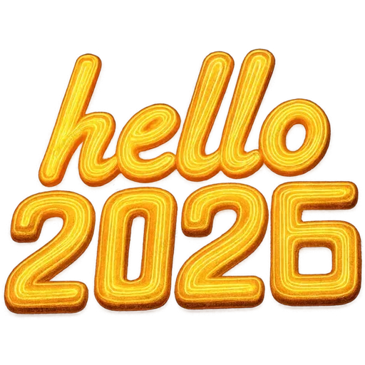 👋 Стикер «Hello 2026» для Telegram