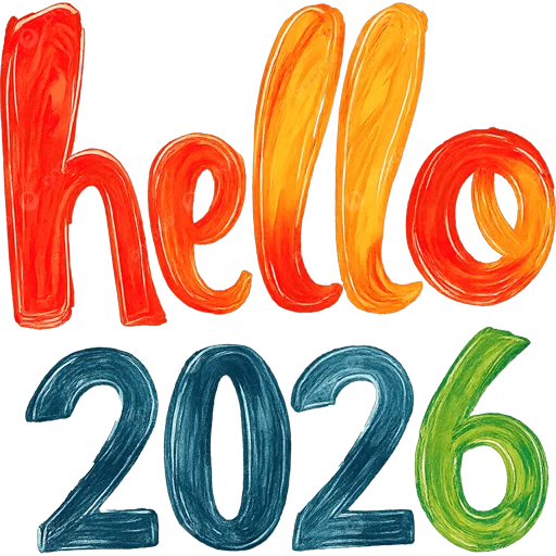 👋 Стикер «Hello 2026» для Telegram