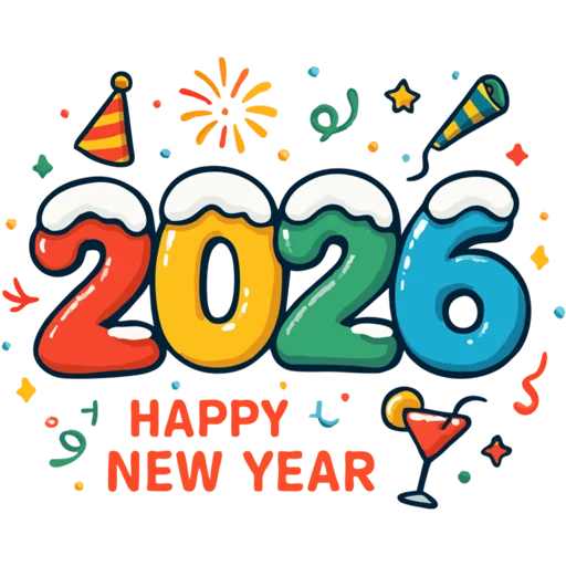 👋 Стикер «Hello 2026» для Telegram
