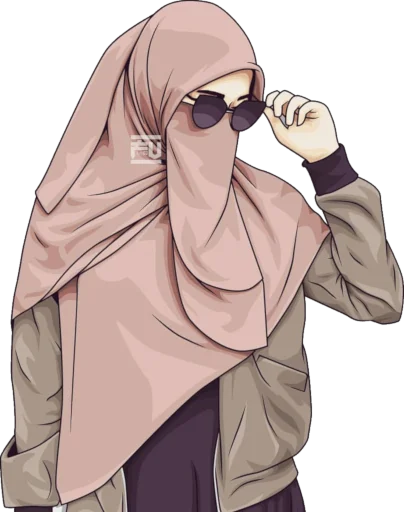 😎 Стикер «hijab-tyan» для Telegram