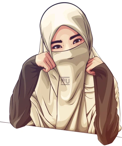 🤔 Стикер «hijab-tyan» для Telegram