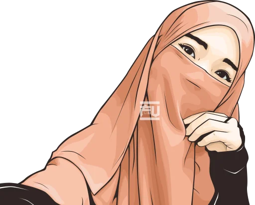 😏 Стикер «hijab-tyan» для Telegram