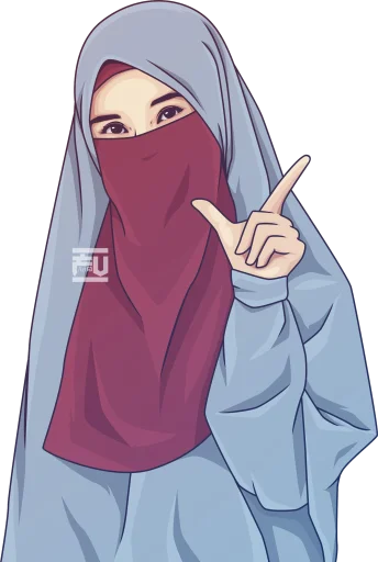 🧕 Стикер «hijab-tyan» для Telegram