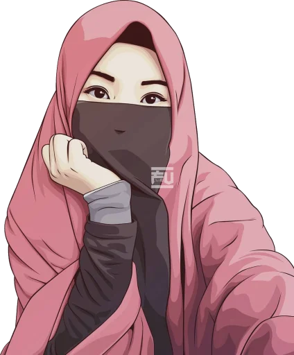 👚 Стикер «hijab-tyan» для Telegram