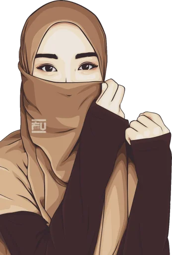 🙌 Стикер «hijab-tyan» для Telegram