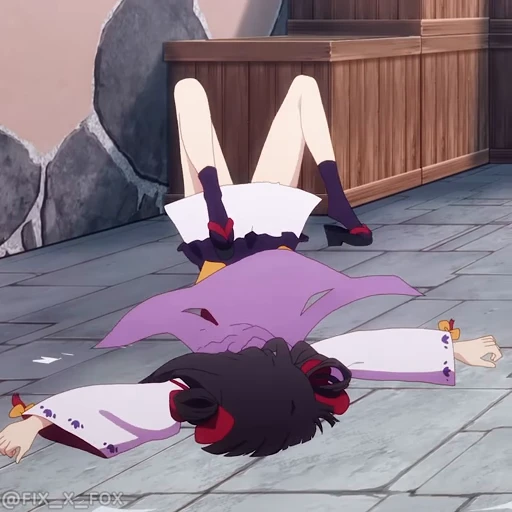😵 Стикер «Hikikomari Kyuuketsuki no Monmon» для Telegram