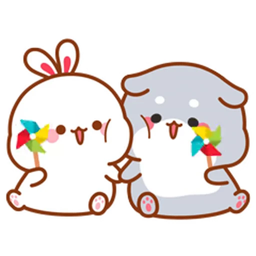 🥳 Стикер «Hiko and Miko 1» для Telegram