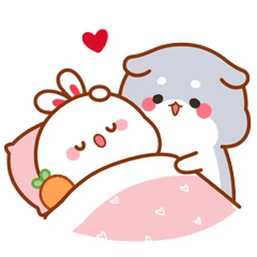 ❤️ Стикер «Hiko and Miko 1» для Telegram