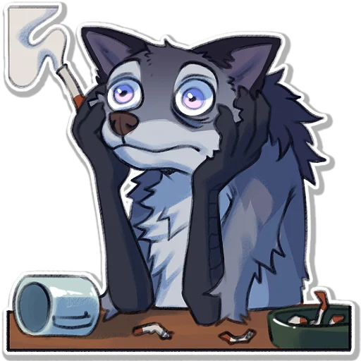 ☹️ Стикер «Hioshi the enfield» для Telegram