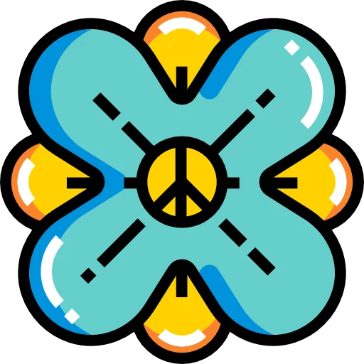 🌹 Стикер «Хиппи Культура» для Telegram