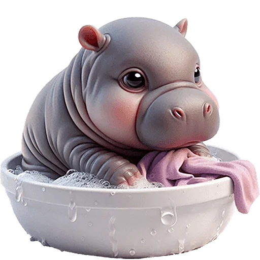 🛁 Стикер «Бегемотики» для Telegram