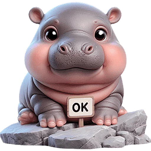 👌 Стикер «Бегемотики» для Telegram
