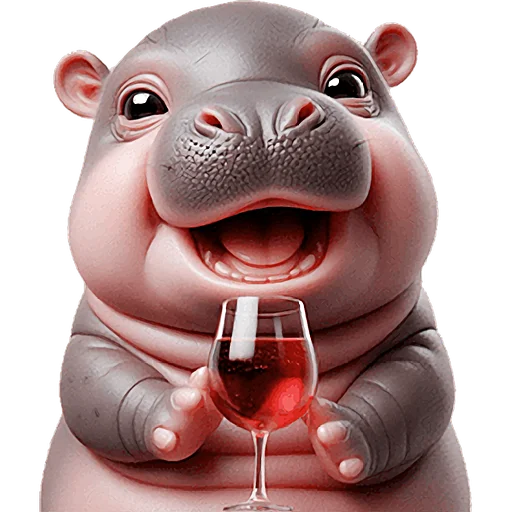 🍷 Стикер «Бегемотики» для Telegram