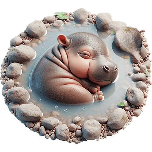 ☺️ Стикер «Бегемотики» для Telegram