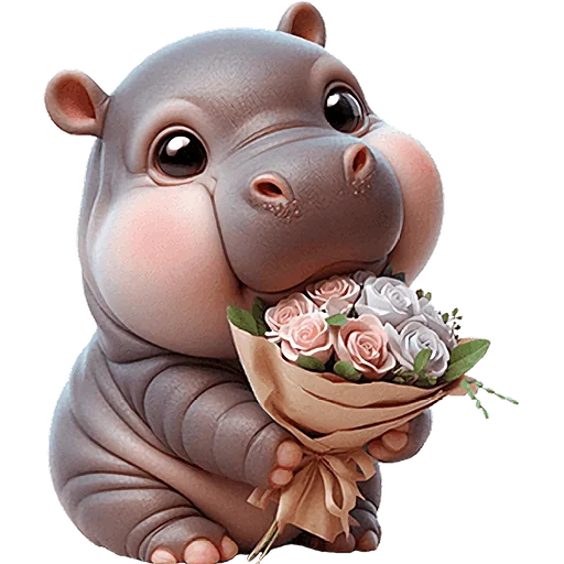 💐 Стикер «Бегемотики» для Telegram