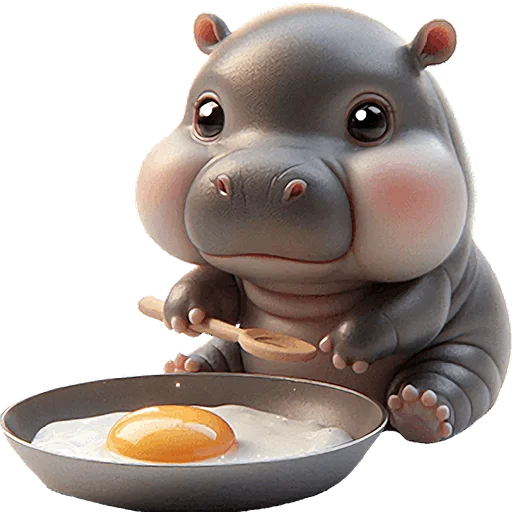 🍳 Стикер «Бегемотики» для Telegram