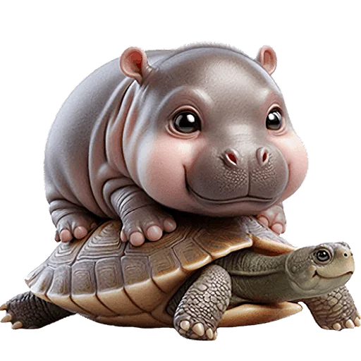 🐢 Стикер «Бегемотики» для Telegram