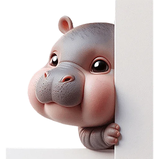😶 Стикер «Бегемотики» для Telegram