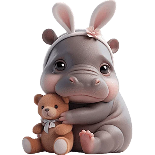 🥺 Стикер «Бегемотик кролик» для Telegram