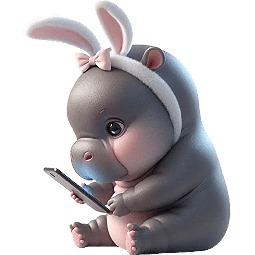📱 Стикер «Бегемотик кролик» для Telegram