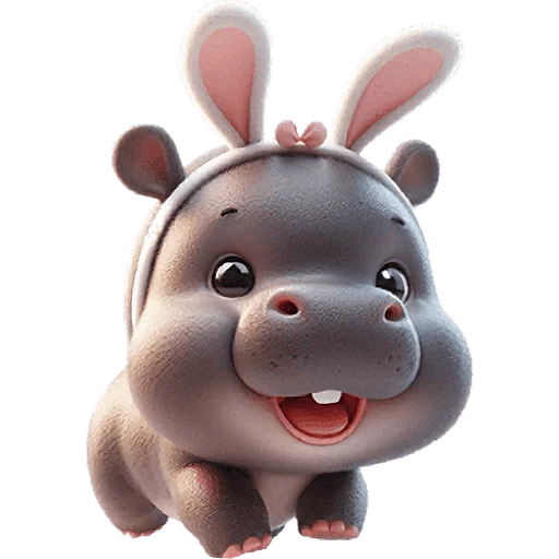 🐰 Стикер «Бегемотик кролик» для Telegram