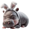 😴 Эмодзи «Бегемотик кролик» для Telegram