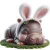 😴 Эмодзи «Бегемотик кролик» для Telegram