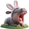 🥱 Эмодзи «Бегемотик кролик» для Telegram