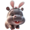 🐰 Эмодзи «Бегемотик кролик» для Telegram