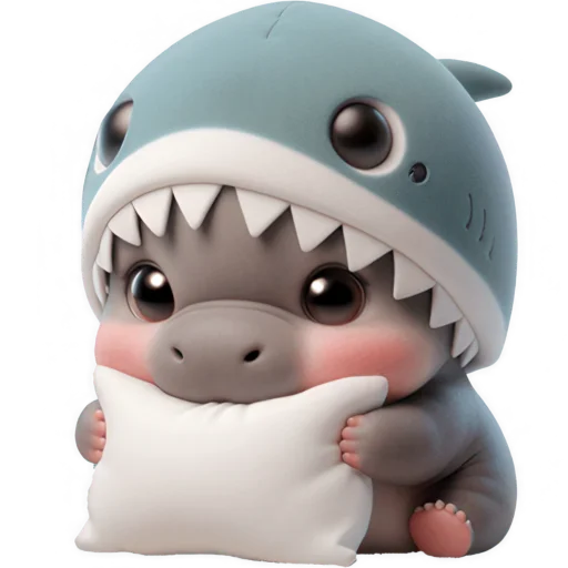 😴 Стикер «Бегемотик Акула» для Telegram