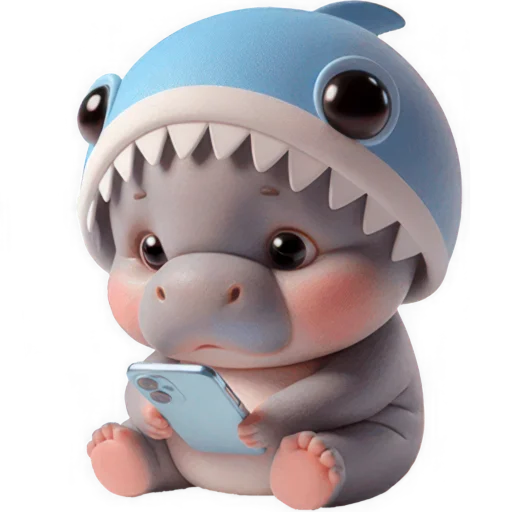 📱 Стикер «Бегемотик Акула» для Telegram