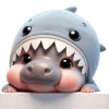 🥹 Эмодзи «Бегемотик Акула» для Telegram