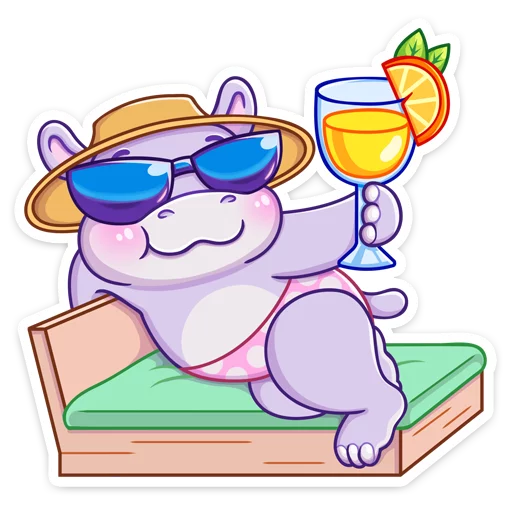 😎 Стикер «Бегемотик Финик» для Telegram