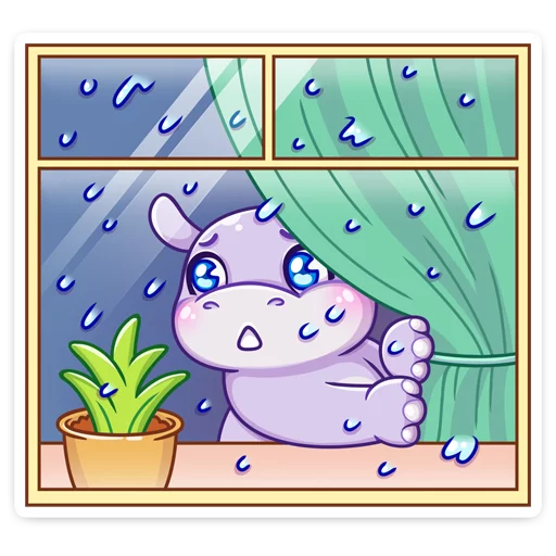 💦 Стикер «Бегемотик Финик» для Telegram