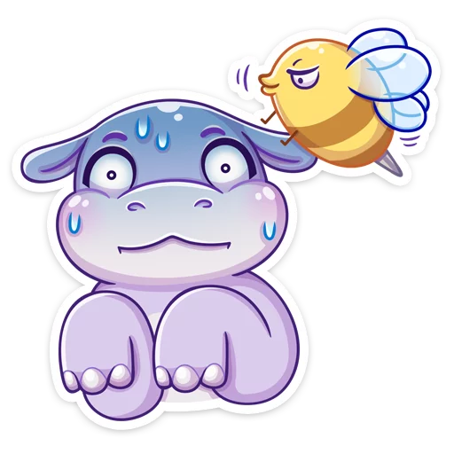 🐝 Стикер «Бегемотик Финик» для Telegram