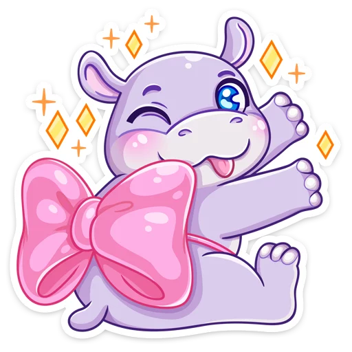 😜 Стикер «Бегемотик Финик» для Telegram