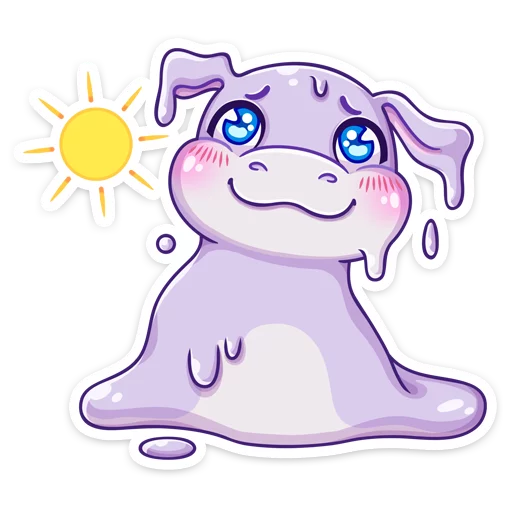☀️ Стикер «Бегемотик Финик» для Telegram