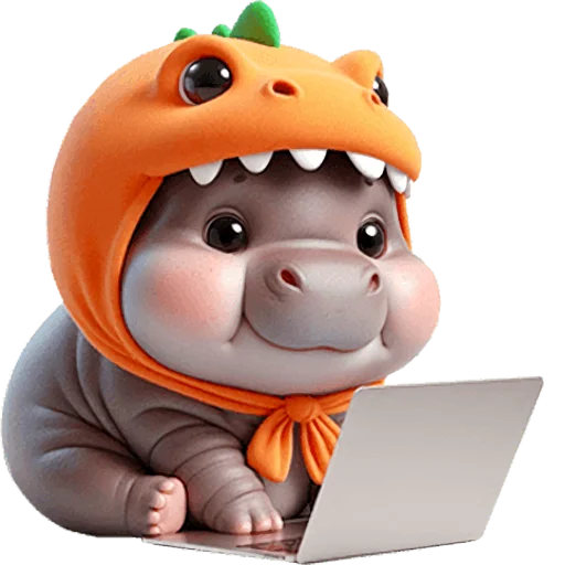 💻 Стикер «Бегемотики Дино» для Telegram