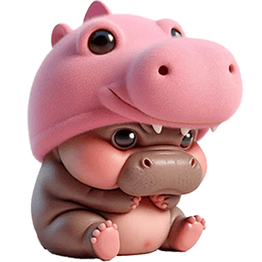 😣 Стикер «Бегемотики Дино» для Telegram