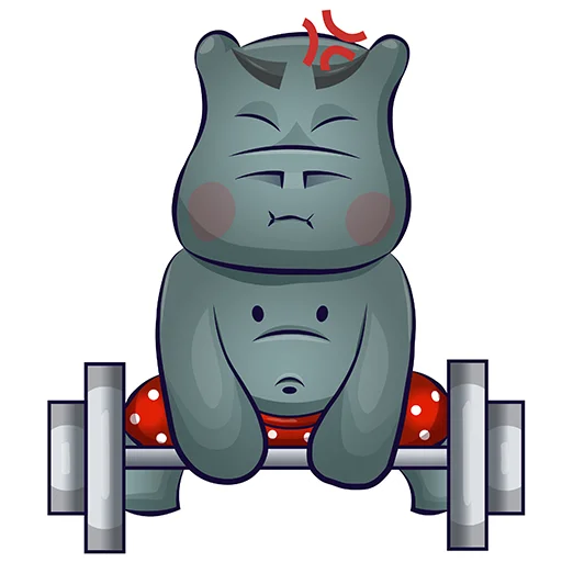 💪 Стикер «Бегемот Там» для Telegram