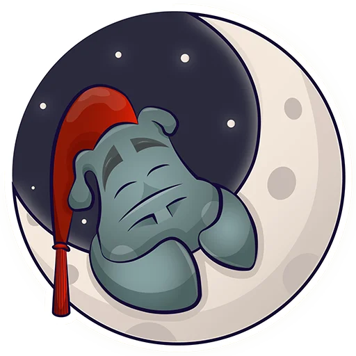😴 Стикер «Бегемот Там» для Telegram