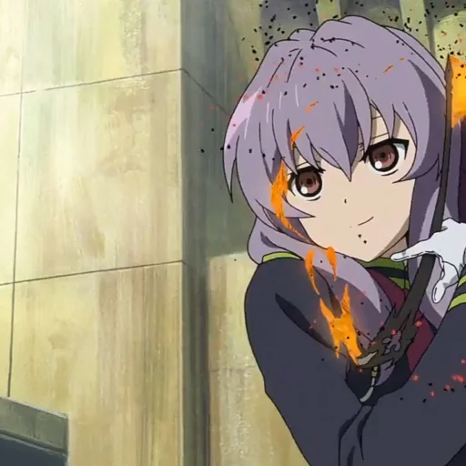 🗡 Стикер «shinoa Hiiragi» для Telegram