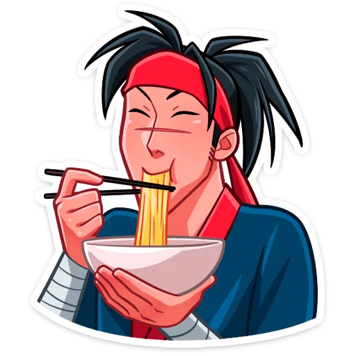🍝 Стикер «Самурай Хиро» для Telegram