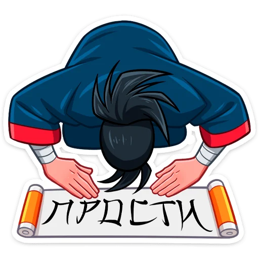 😫 Стикер «Самурай Хиро» для Telegram