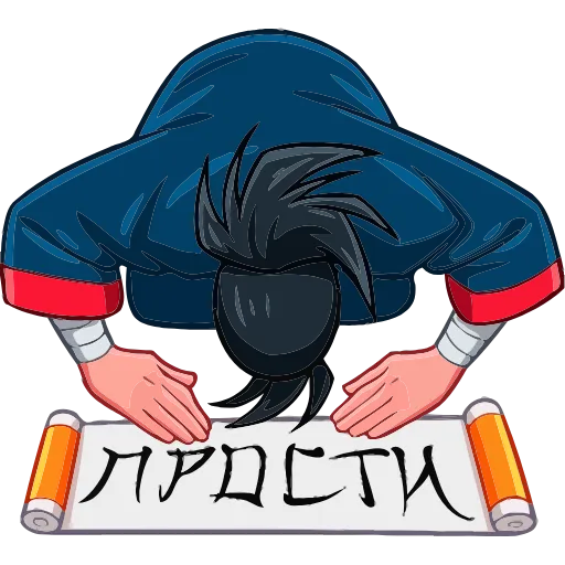 😫 Эмодзи «Самурай Хиро» для Telegram