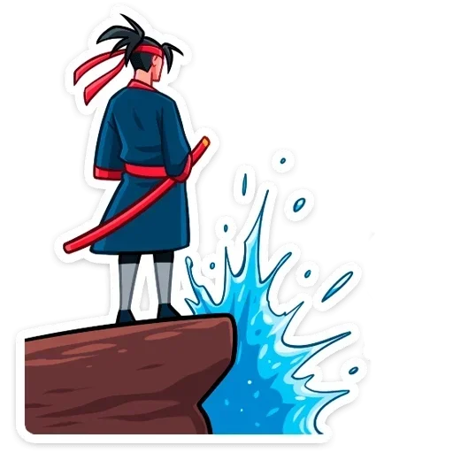 😶 Стикер «Самурай Хиро без надписей» для Telegram