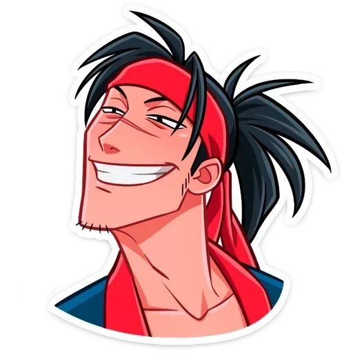 😁 Стикер «Самурай Хиро без надписей» для Telegram