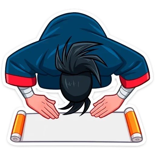 😫 Стикер «Самурай Хиро без надписей» для Telegram